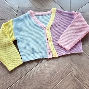 Colorful Knit Cardigan l Girl's Size: S